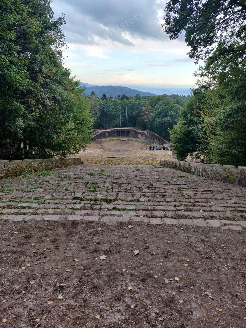 A view of an open-air theatre of Thingstatte Heidelberg