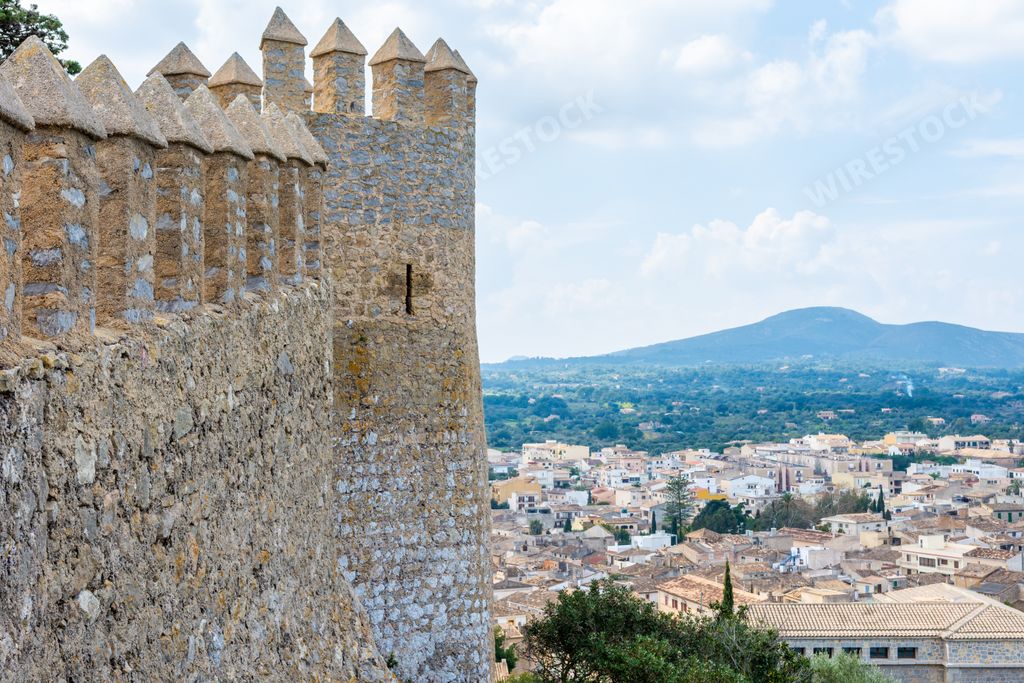A beautiful view of a fortress Arta in Mallorca, Spain