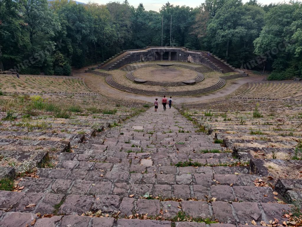 A beautiful view of an open-air theatre of Thingstatte Heidelberg
