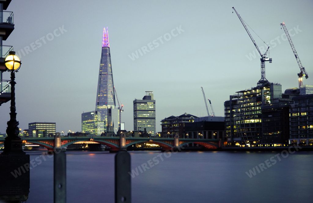 A beautiful view of modern buildings near the River Thames in London, UK