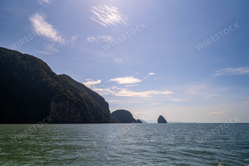 A beautiful view of Ao Phang-nga National Park in Kalai, Thailand