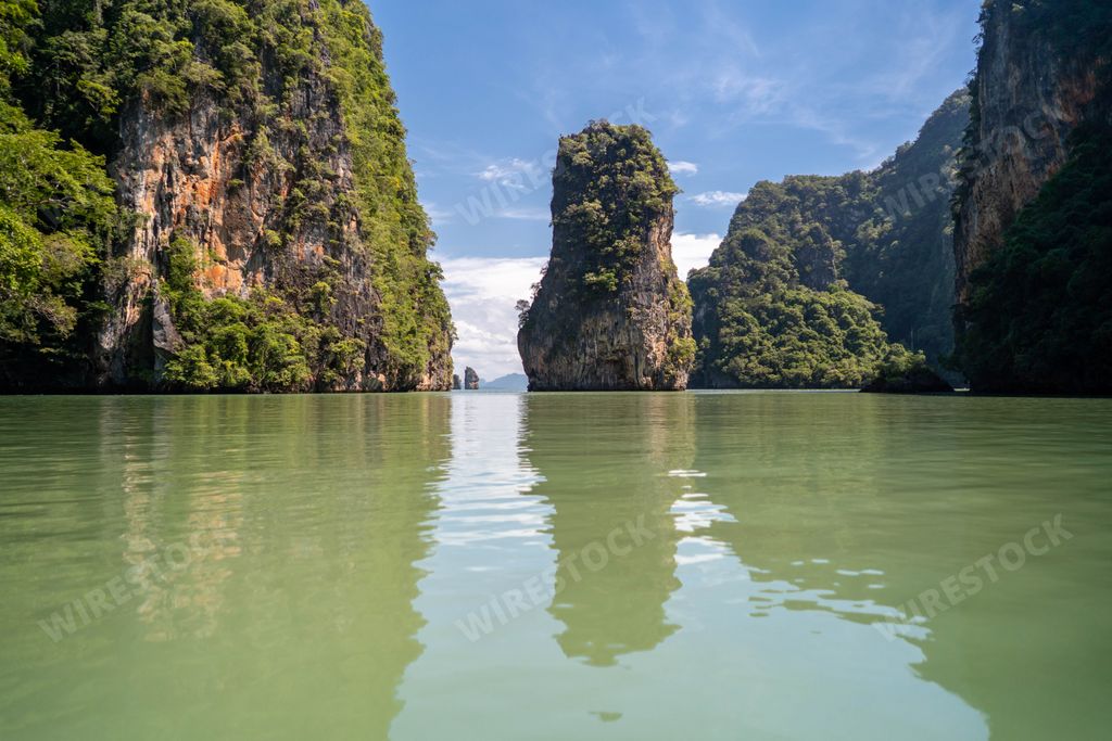 A beautiful view of Ao Phang-nga National Park in Kalai, Thailand