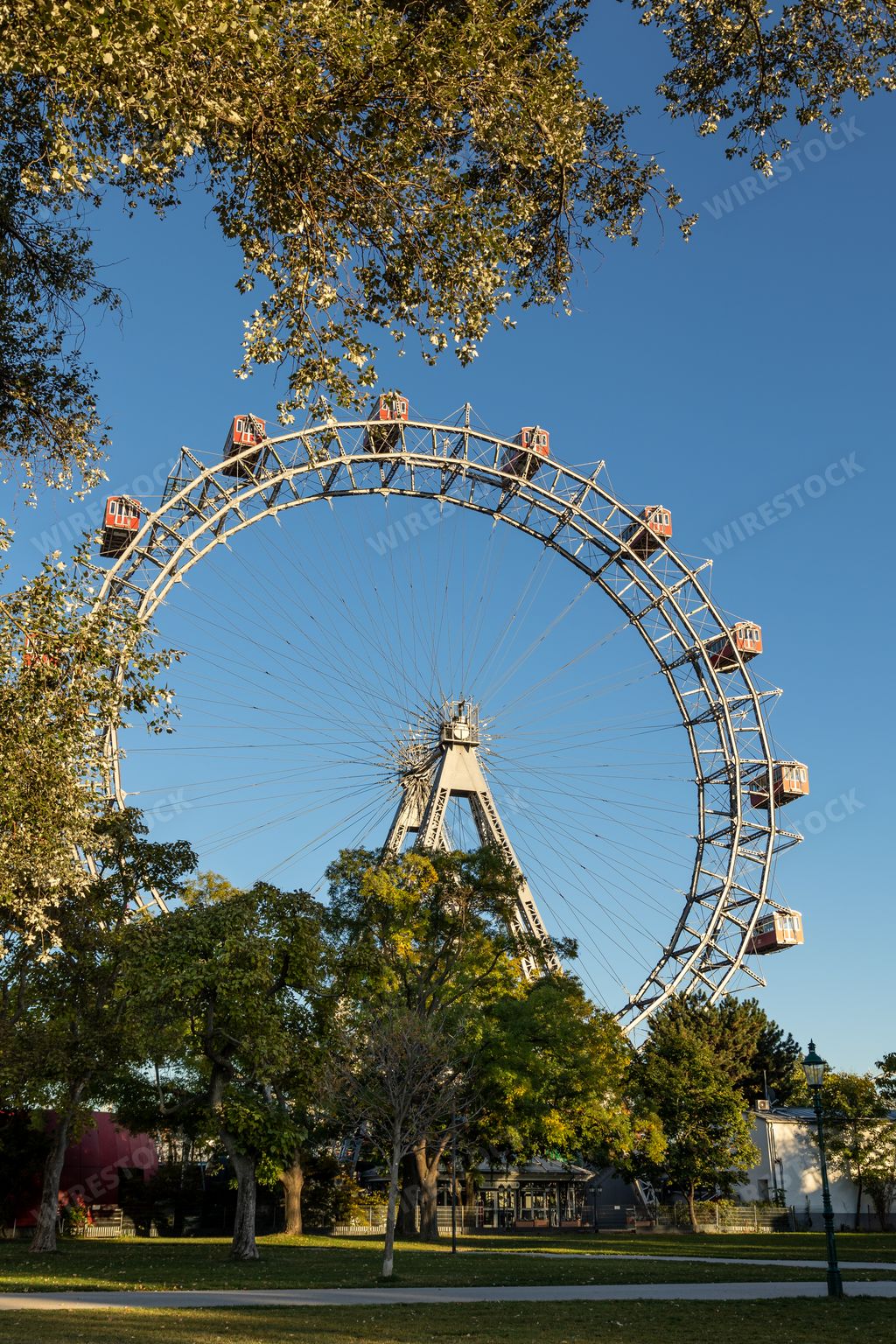 A Giant Ferris Wheel at Prater Park in Vienna, Austria