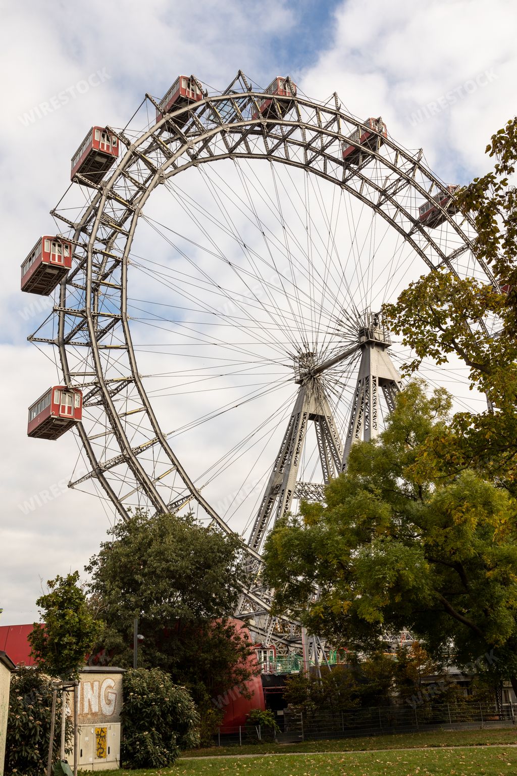 A Giant Ferris Wheel at Prater Park in Vienna, Austria