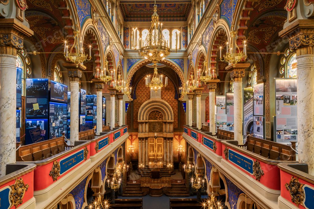 An interior of Jerusalem Synagogue in Prague, Czech Republic