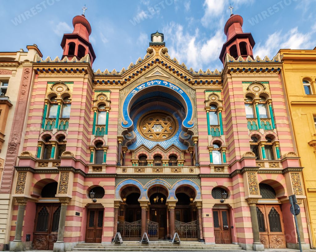 The Jubilee Synagogue, or Jerusalem Synagogue, in Prague, Czech Republic