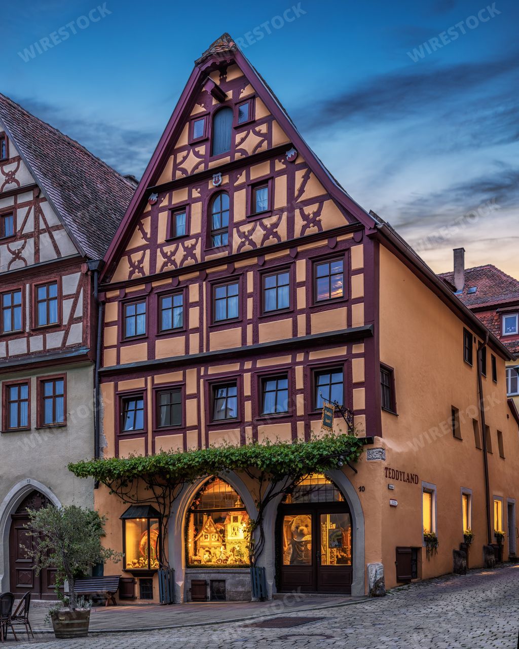 The historic old town of the medieval fairytale Rothenburg ob der Tauber in Germany