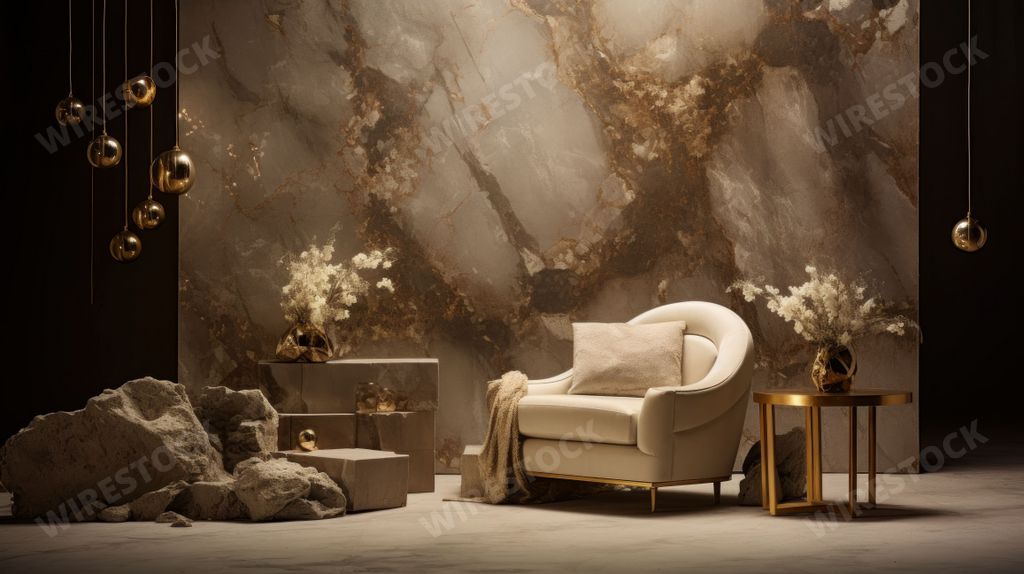 An AI generated illustration of a modern living room interior design