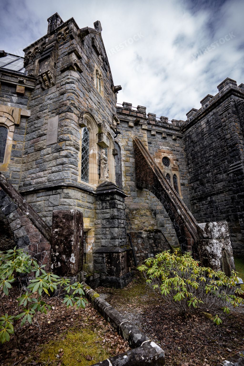 A vertical shot of the St Conan's Kirk in Scotland, United Kingdom