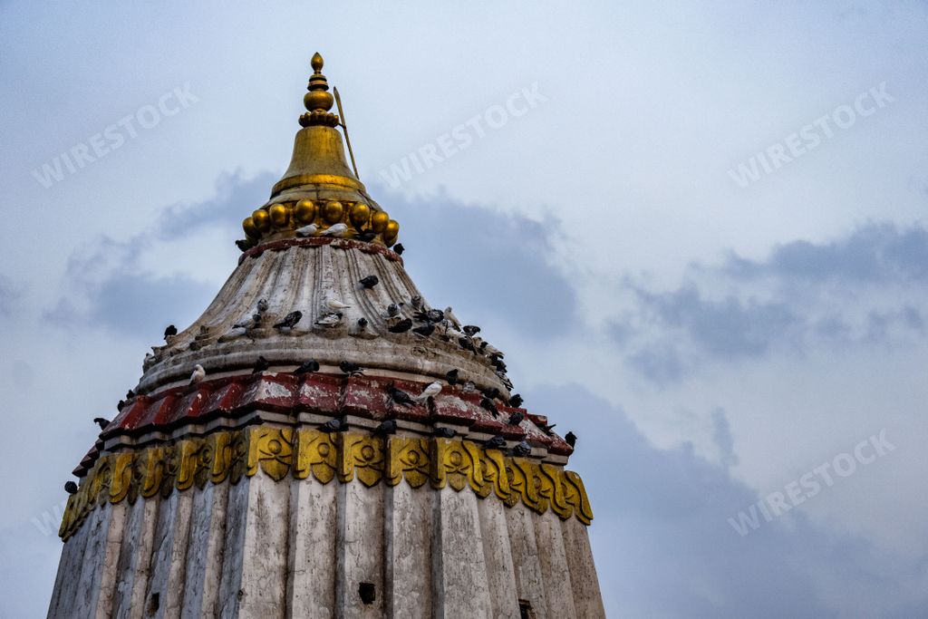 The Swayambhu Mahachaitya temple in Kathmandu, Nepal