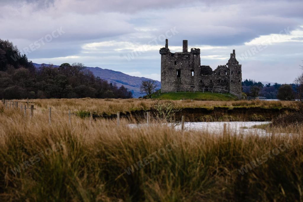 The Kilchurn Castle at the northeastern end of Loch Awe in Argyll and Bute, Scotland