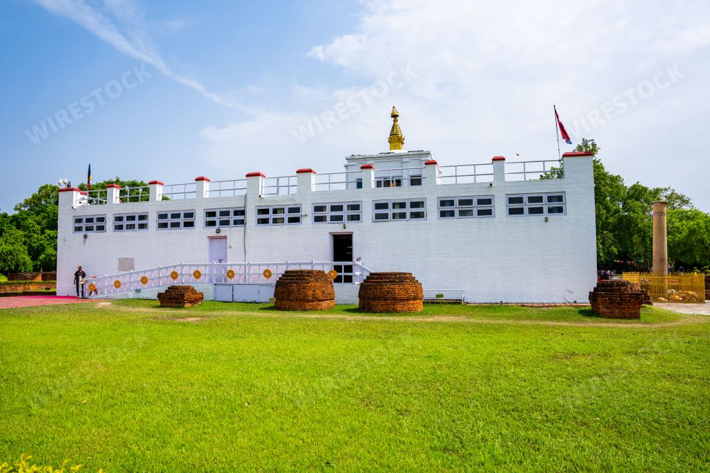 The Maya Devi Temple, the Birthplace of Gautama Buddha, in Lumbini, Nepal