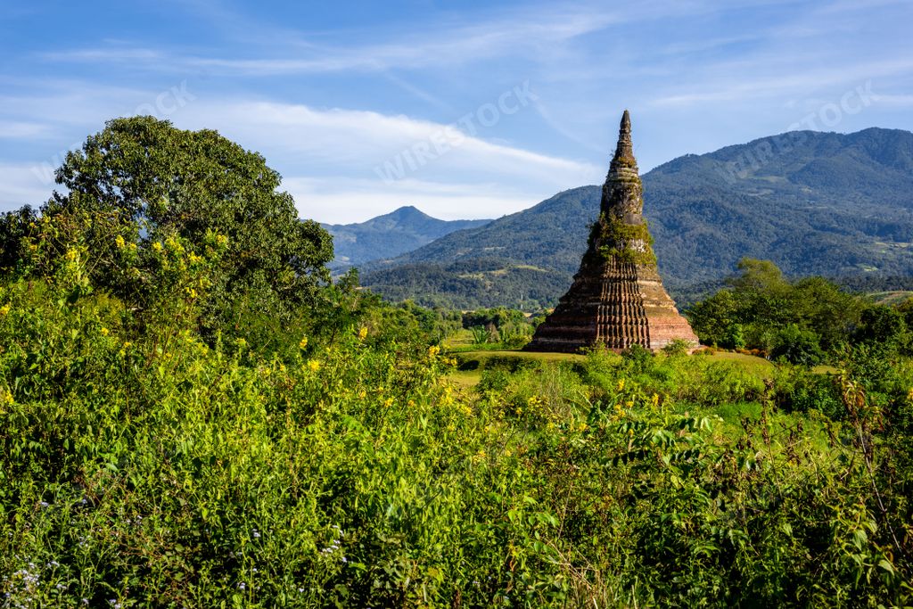 The famous landmark called That Foun in Xiangkhouang province, Laos