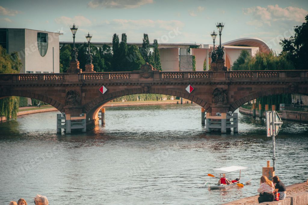 The Moltke Bridge over the Spree River in Berlin in Germany