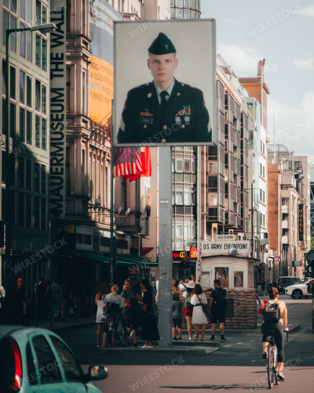 Checkpoint Charlie, Berlin, Germany. Historical checkpoint between East and West Berlin.