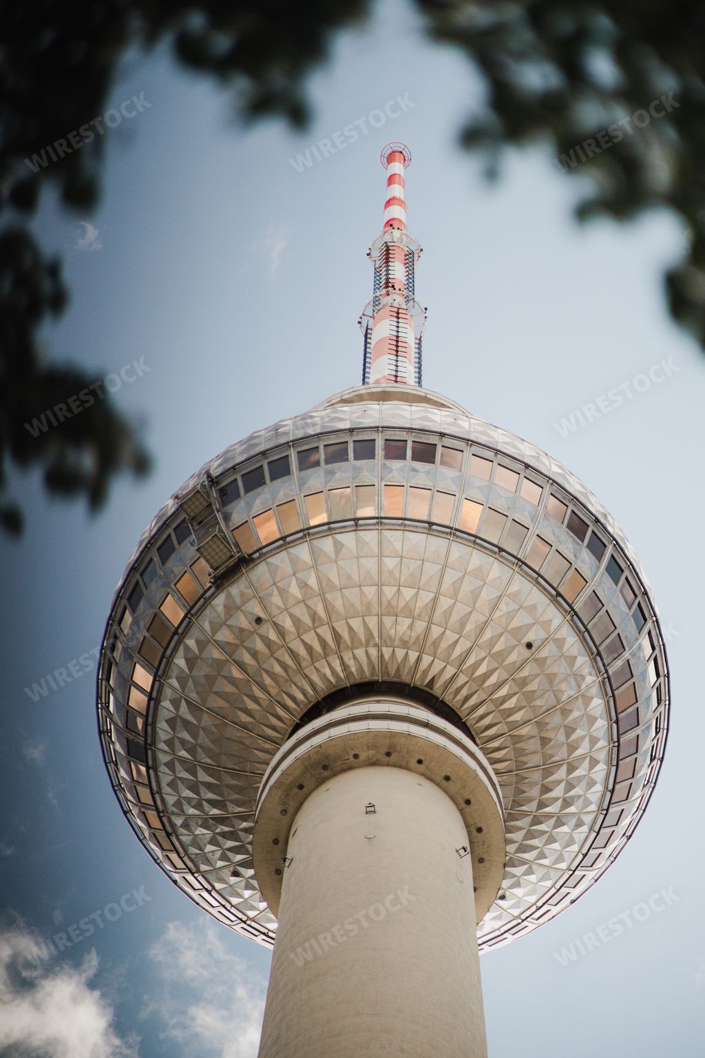 A beautiful low angle shot of the Berlin TV tower in Germany