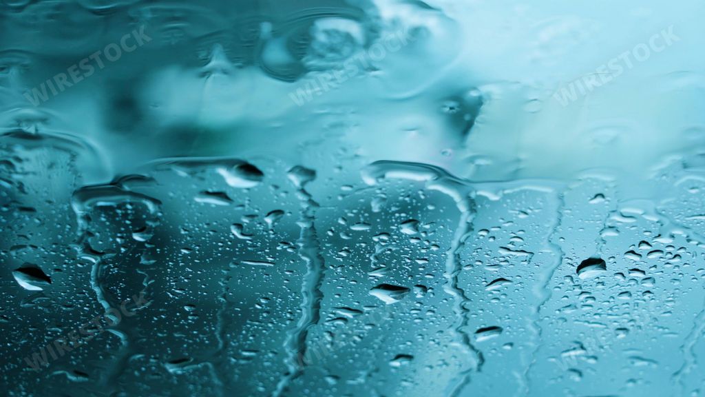 Rain Drops On Window. Atmospheric Effect With Raindrops - Ideal Concept For Wallpape
