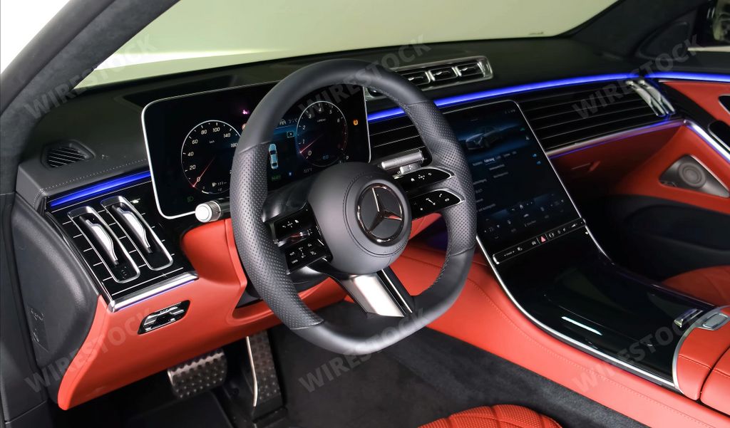 Luxurious, Comfortable And Modern Car Interior. Ideal Concept For Power, Performance, Automobile And Technology