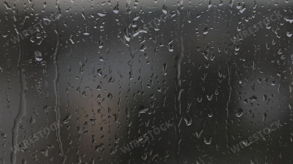Rain Drops On Window. Atmospheric Effect With Raindrops - Ideal Concept For Wallpape