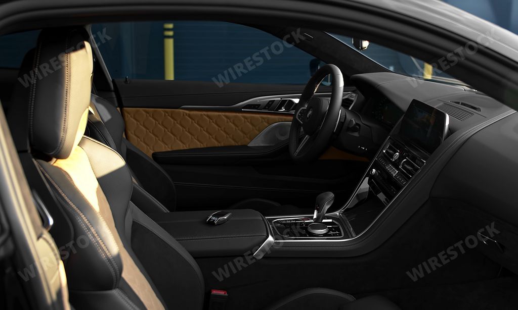 The interior of a BMW M8 Competition