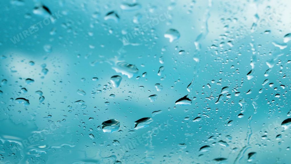 Rain Drops On Window. Atmospheric Effect With Raindrops - Ideal Concept For Wallpape