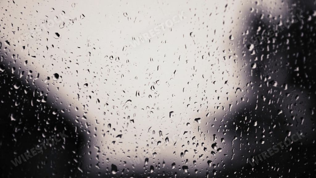 Rain Drops On Window. Atmospheric Effect With Raindrops - Ideal Concept For Wallpape