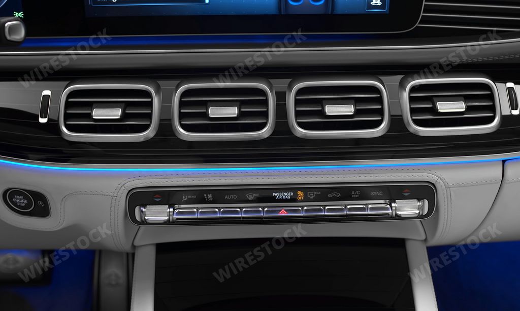 A Mercedes Maybach GLS 600 - Modern Car Interior. Concept For Automobile And Technology