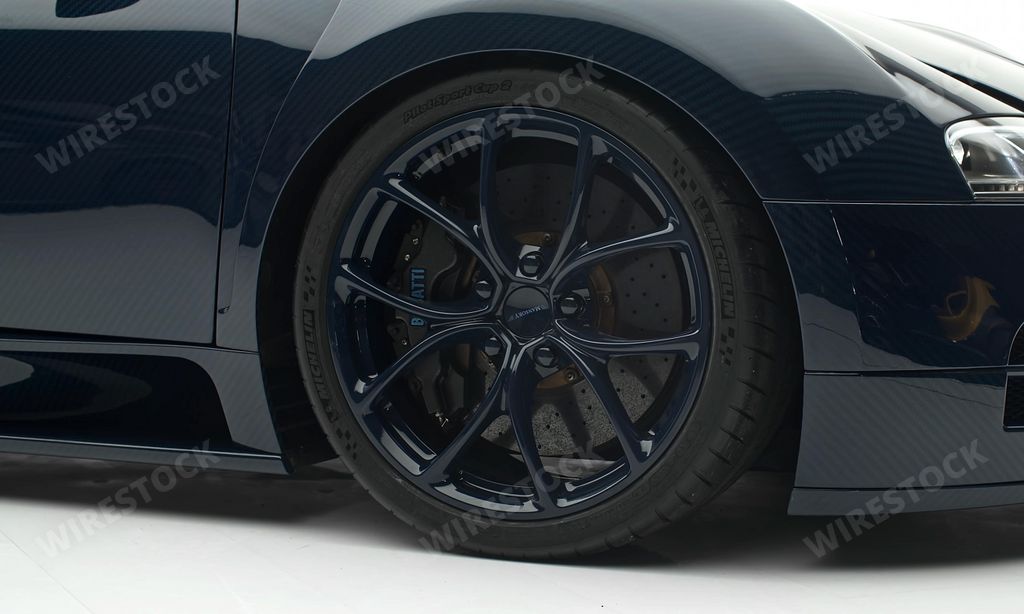 The details of a Bugatti Veyron