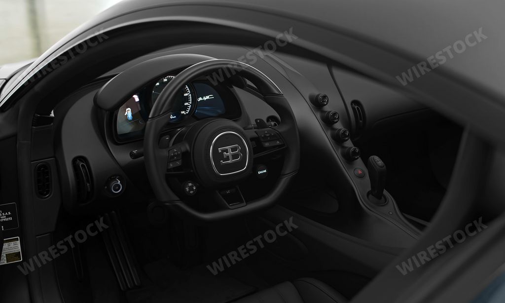 The interior of a Bugatti Chiron