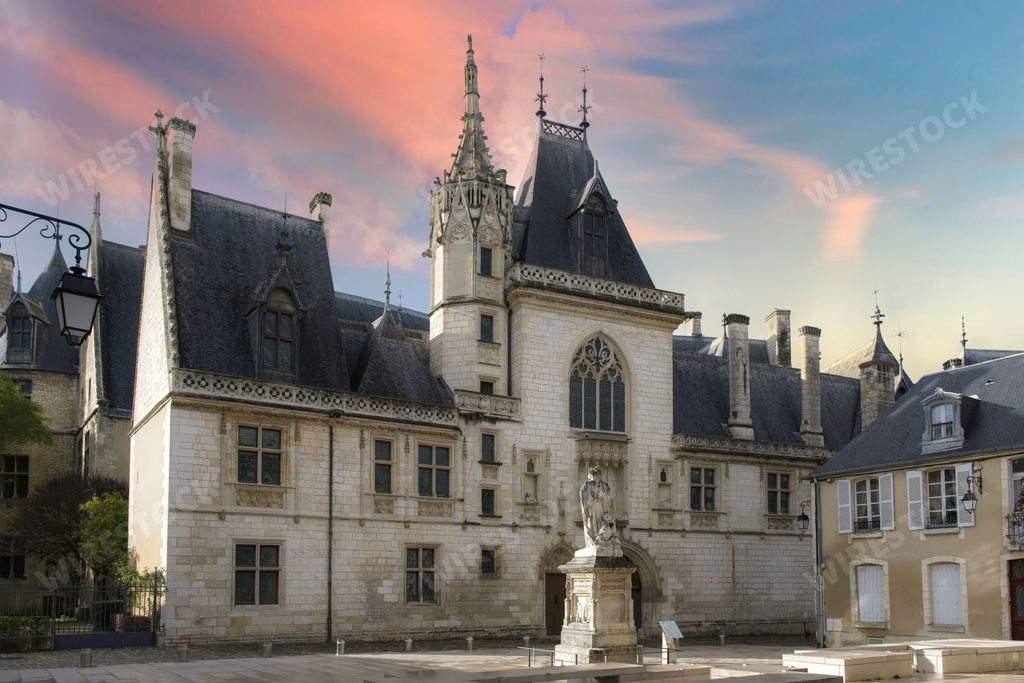 Bourges, medieval city in France, the Jacques Coeur mansion in the historical center