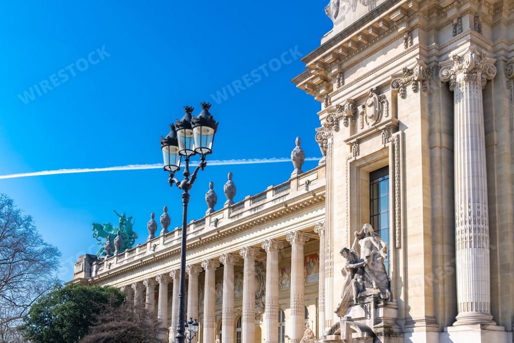 Paris, the Grand Palais, beautiful building in a chic area of the French capital