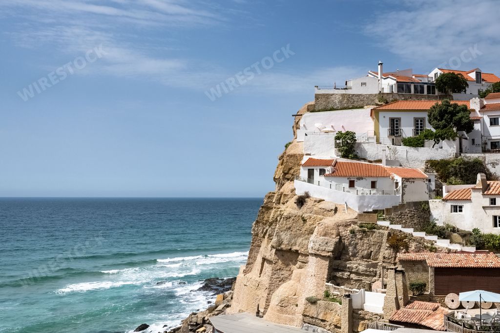 Azenhas do Mar, Colares, in Portugal, village perched on the cliffs