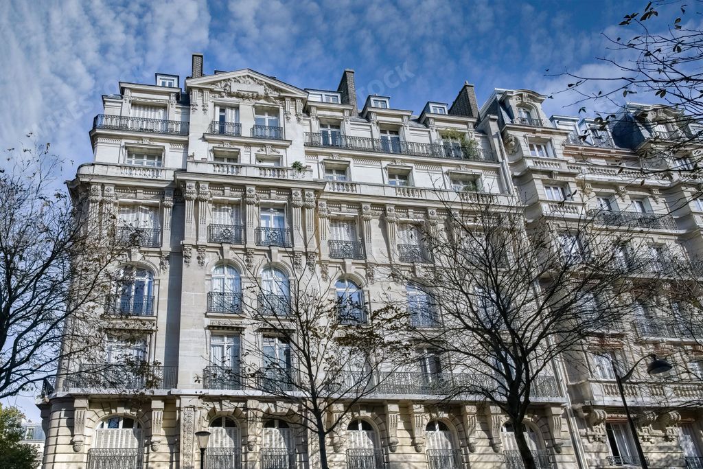 Paris, beautiful Haussmann facades in a luxury area of the capital, avenue de Breteuil