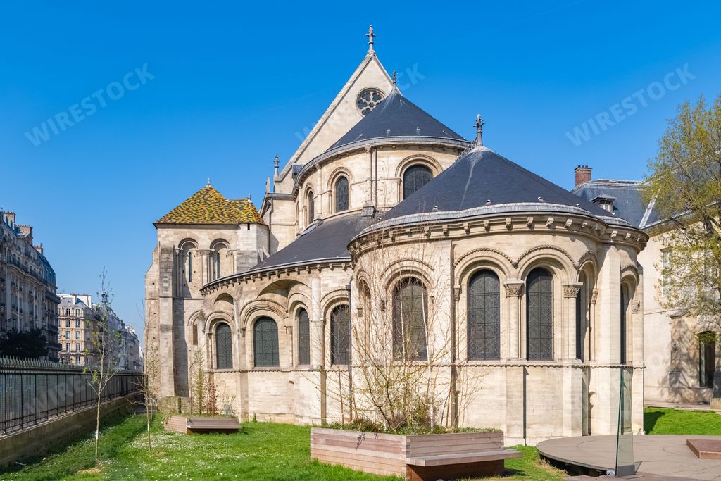 Paris, the chapel of the Arts et Metiers museum, public square