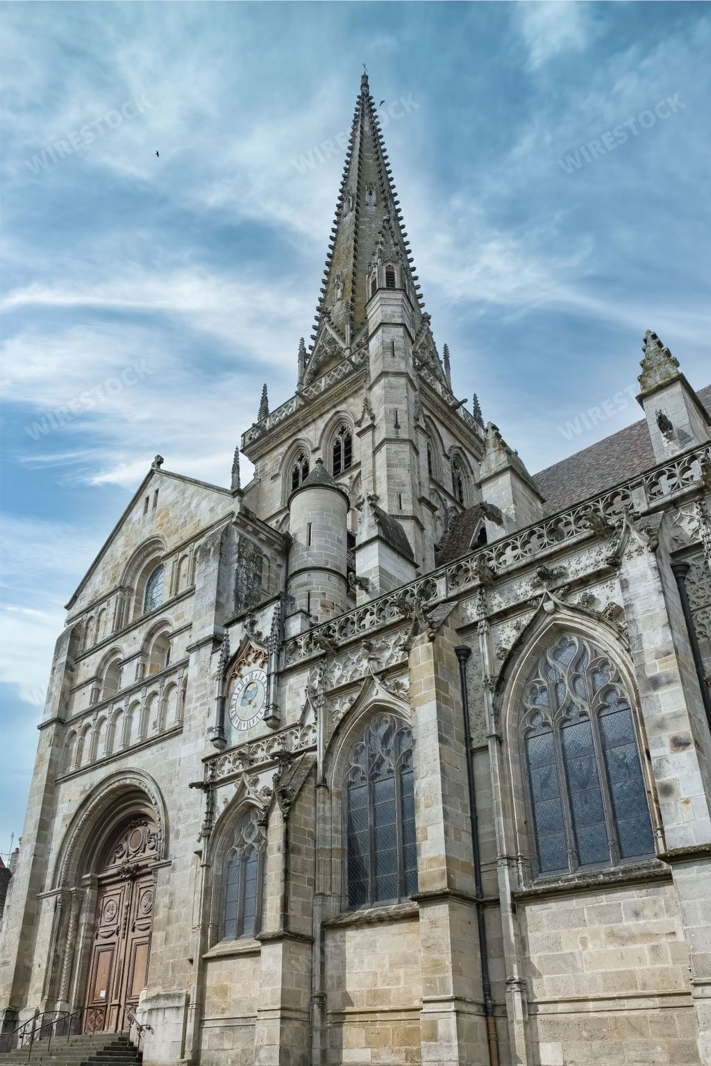 Autun, ancient city in Burgundy, the Saint-Lazare cathedral in the historical center