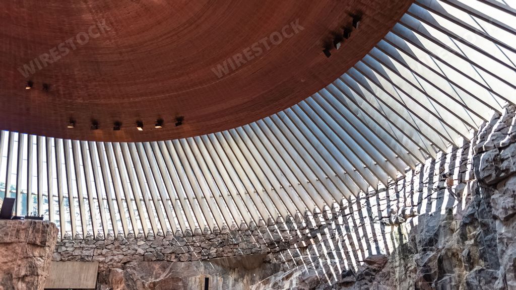 Helsinki, Temppeliaukio, beautiful rock church in Finland