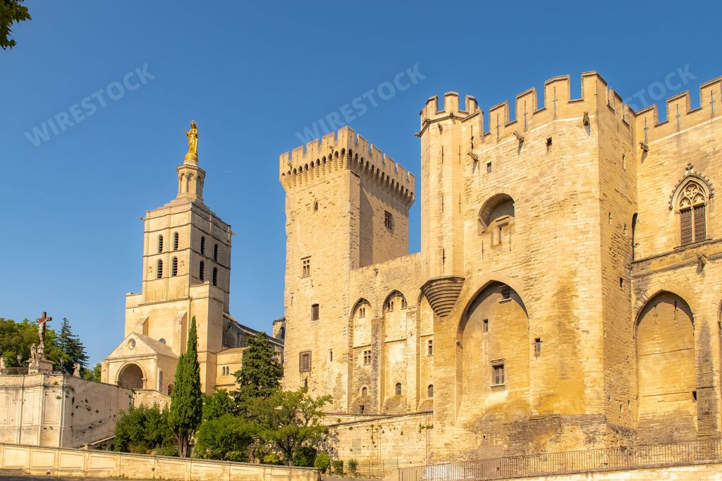 Avignon, the palais des papes, beautiful monument in the south of France