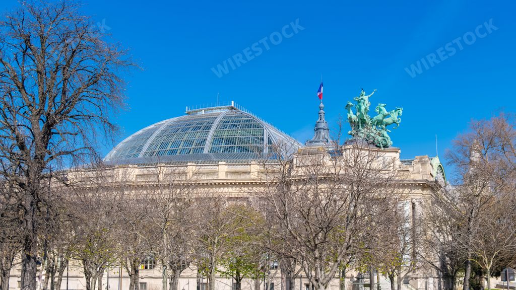 Paris, the Grand Palais, beautiful building in a chic area of the French capital