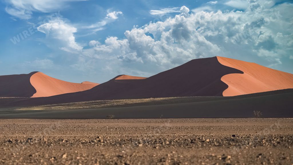 Namibia, the Namib desert, graphic landscape of red dunes