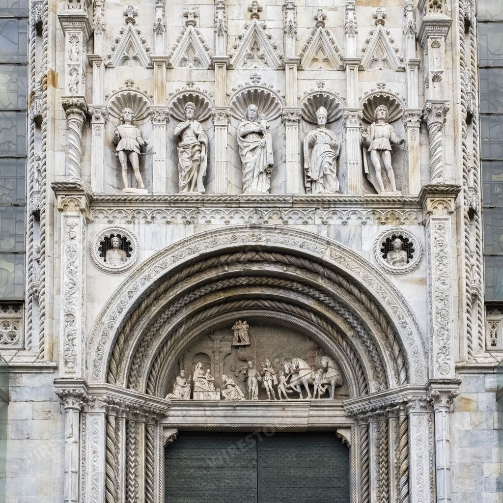 Como in Italy, the Santa Maria Assunta cathedral in the historic center