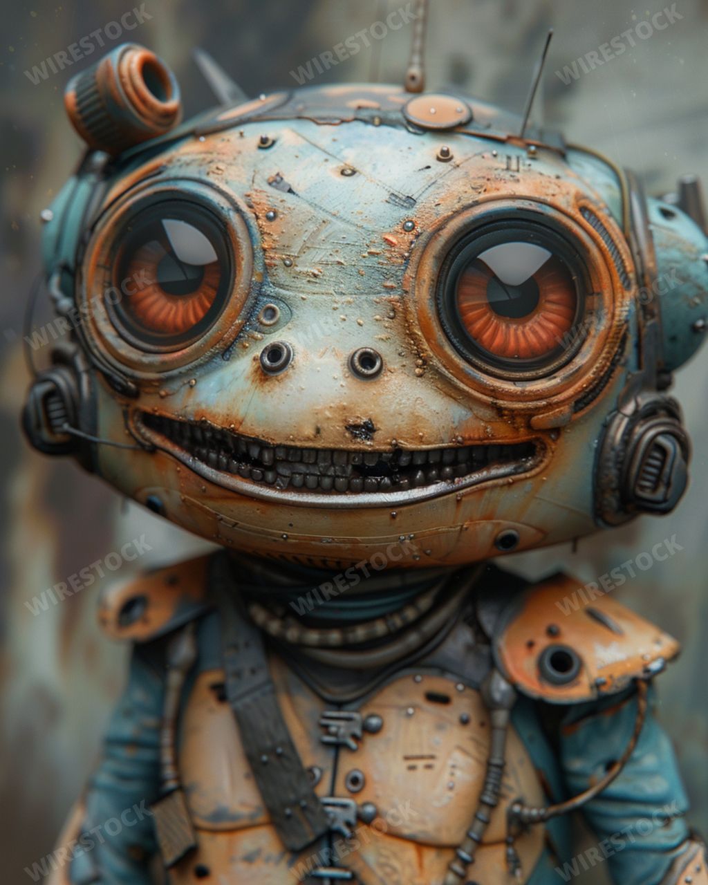 An AI generated illustration of an adorable extraterrestrial creature in an alien environment