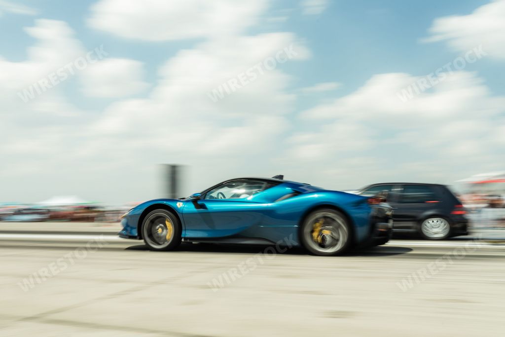 The cool cars during the Drag Racing event at the Arad International Airport in Romania