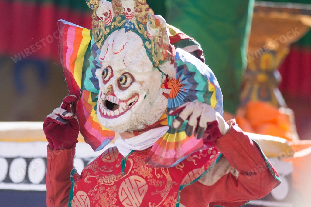 mask festival in Tikshey Monastery in Ladakh, in the Indian Himalaya
