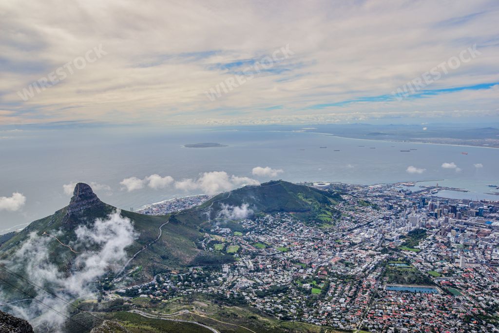 The iconic Table Mountain and the breathtaking city of Cape Town, South Africa