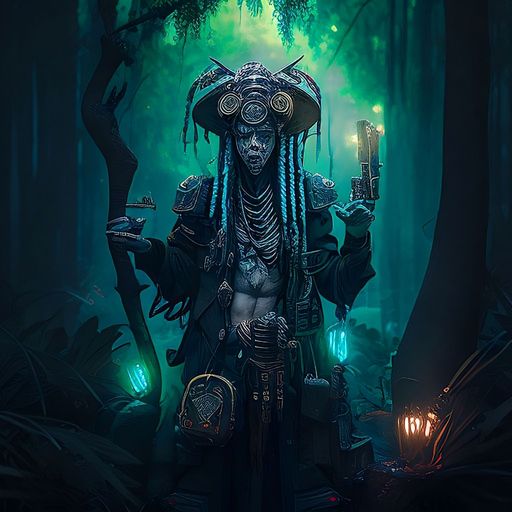 Ali Rza | a skeleton - clad woman stands next to two candles in a dark ...