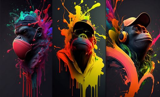 dusan-valent-two-colored-gorilla-heads-on-the-left-with-different