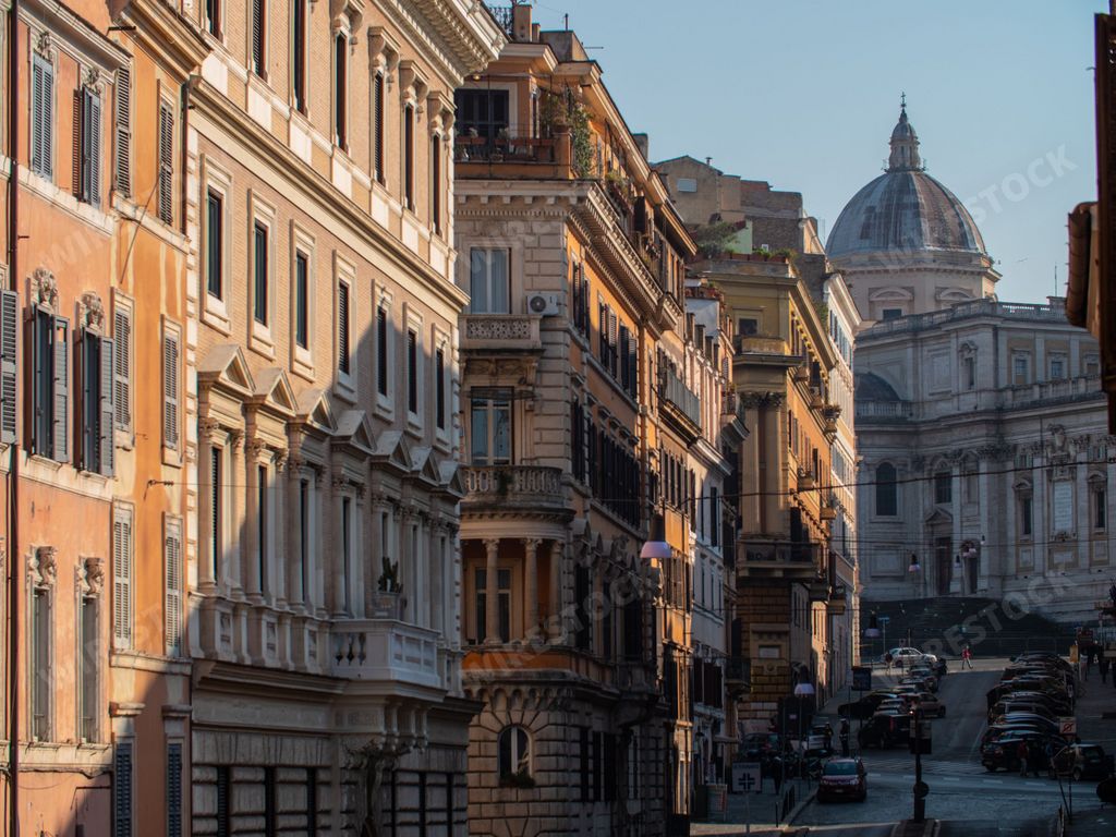 A narrow street in Rome during early sunrise, Italy.
Perfect for a background.