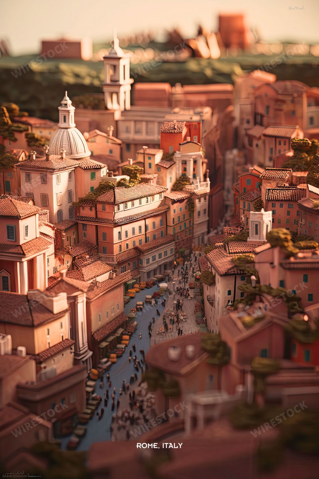 Discover the eternal streets of Rome with this design, showcasing the city's iconic architecture and timeless allure.