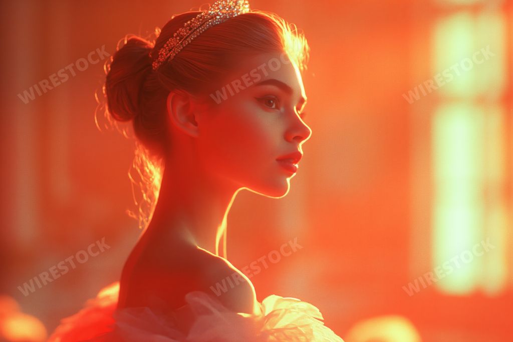 An AI generated illustration of a lineup of ballet dancers