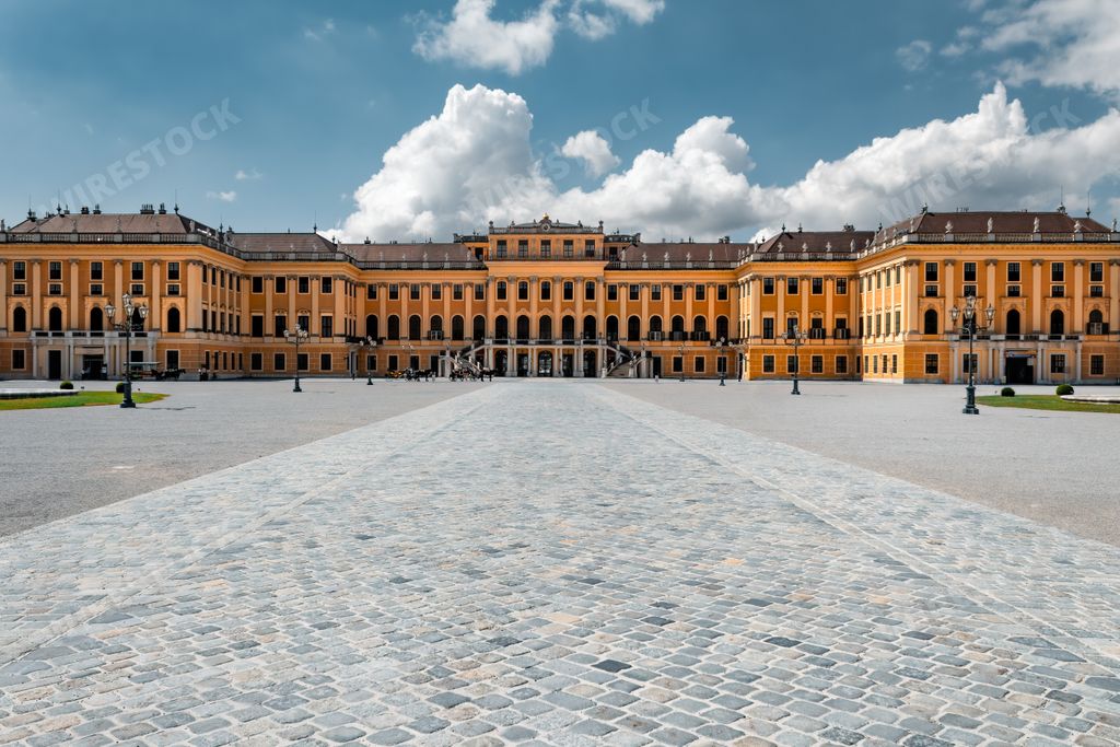 A beautiful view of Schonbrunn Palace in Vienna, Austria